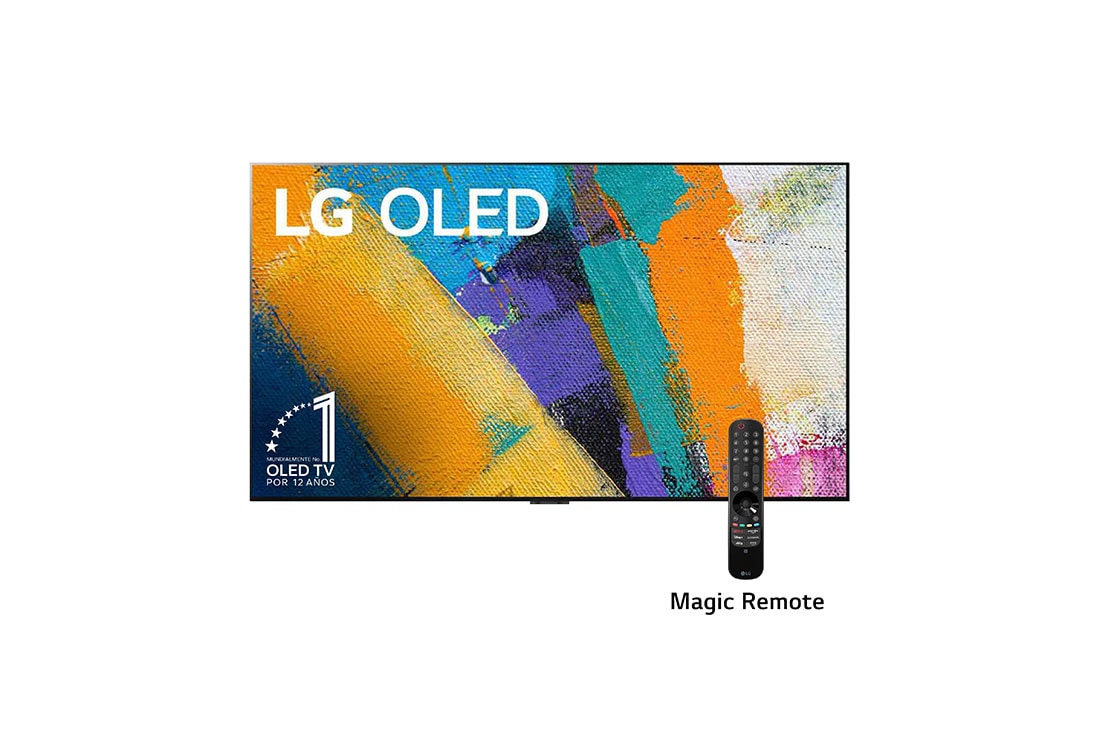 LG OLED TV 77'' 4K | Pixeles con Auto- Iluminación | UHD 4K SMART TV | Ultra HD | Procesador α9 Gen 3 | AI ThinQ? | Dolby Vision- Atmos, vista frontal, OLED77GXPSA