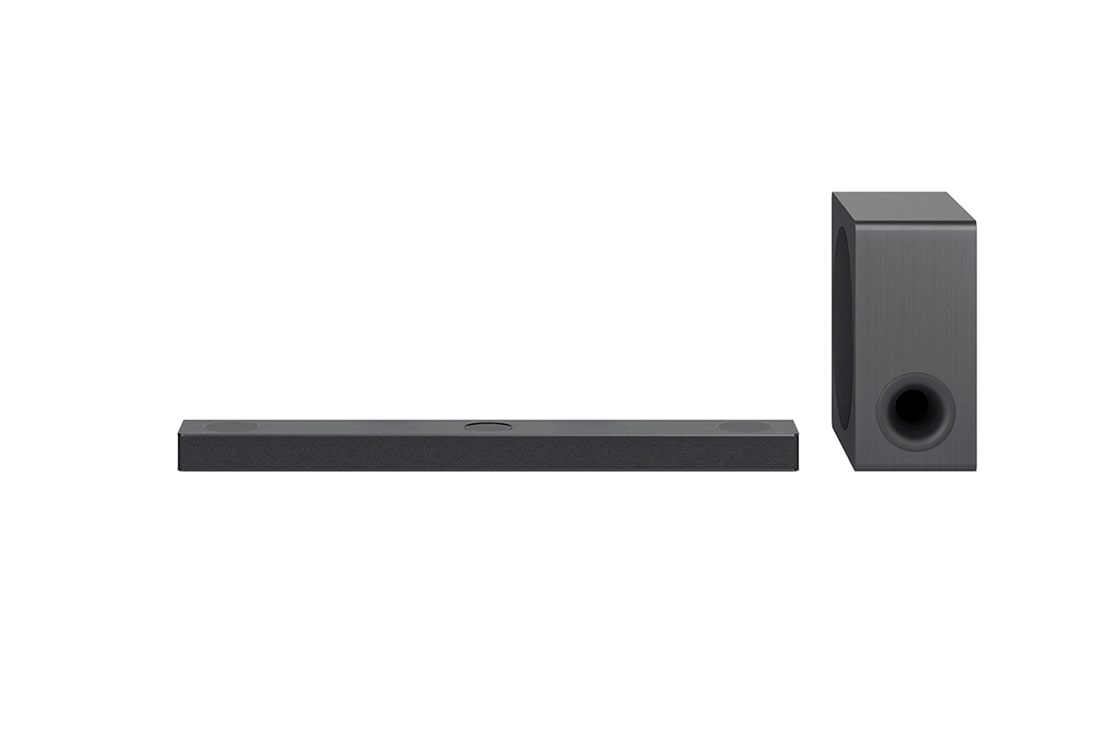 LG Barra de sonido Premium 3.1.3 Canales, Tecnología Meridian, WIFI, Compatible con asistentes de voz, Dolby Atmos., Vista frontal con altavoz de subgraves, S80QY