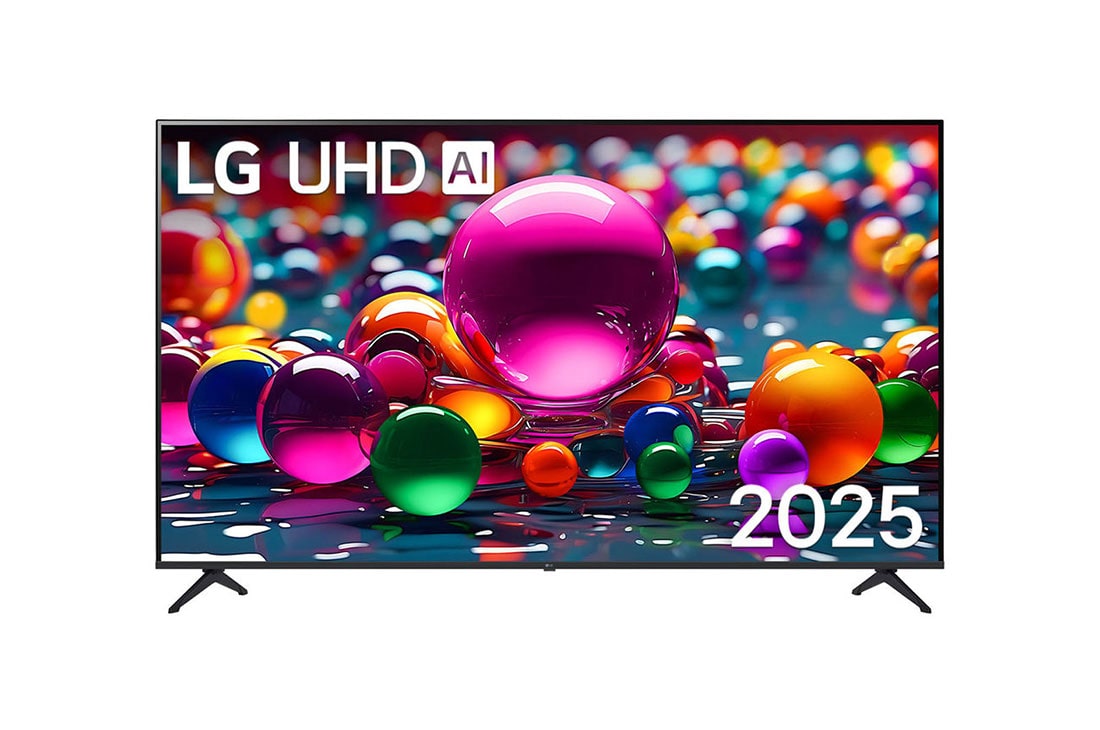 LG 75 pulgadas LG UHD AI UA75 AI 4K Smart TV 2025, front view, 75UA7500PSA