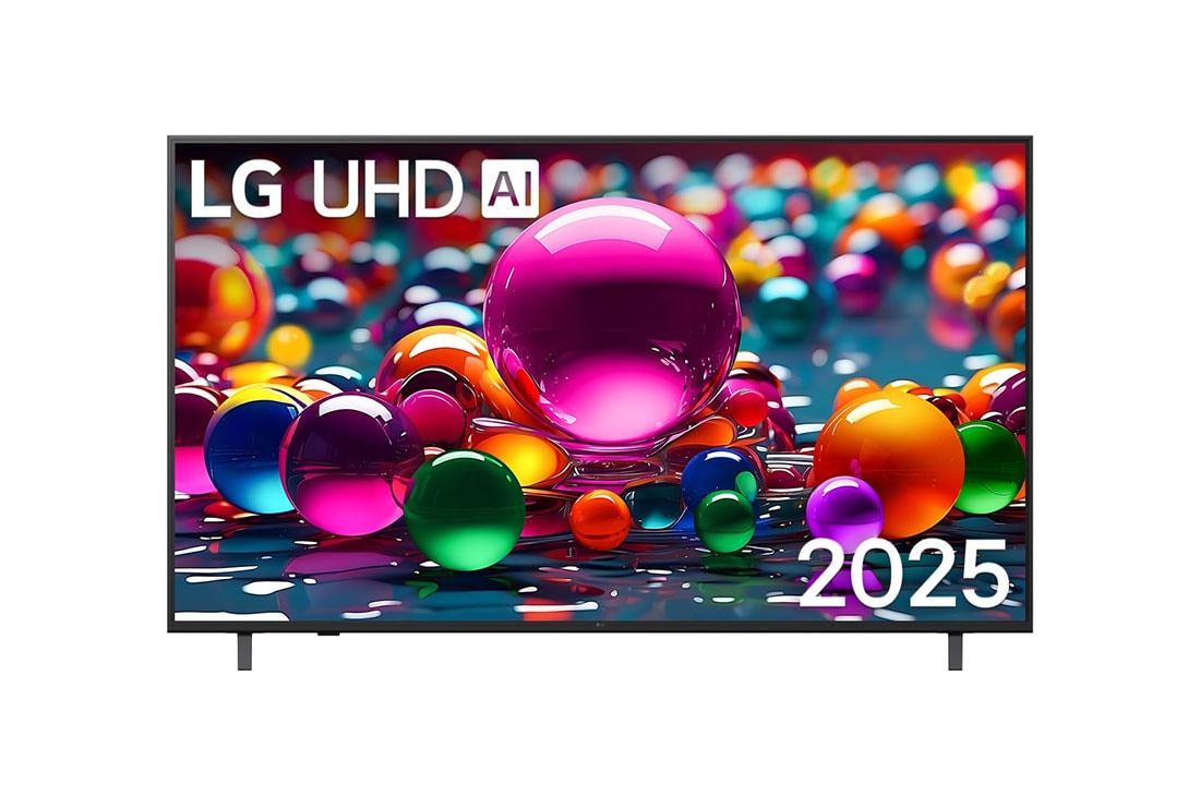 LG 65 pulgadas LG UHD AI UA75 AI 4K Smart TV 2025, front view, 65UA7500PSA
