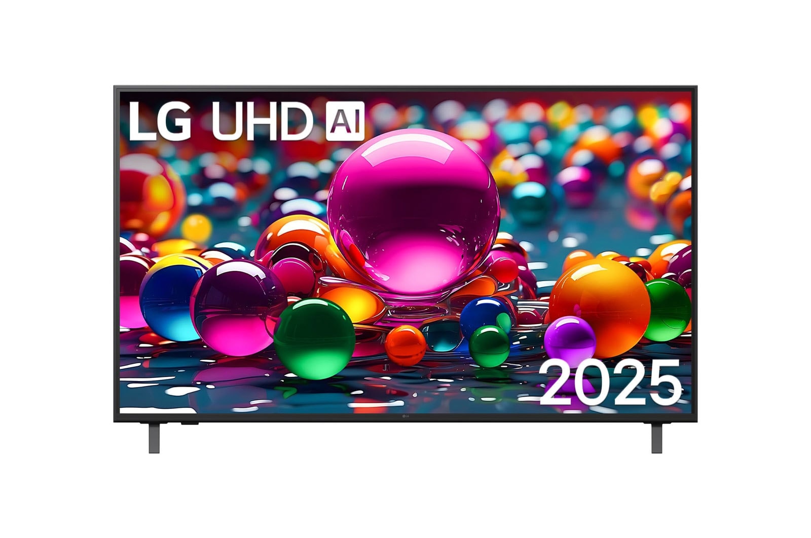 LG 55 pulgadas LG UHD AI UA75 AI 4K Smart TV 2025, front view, 55UA7500PSA