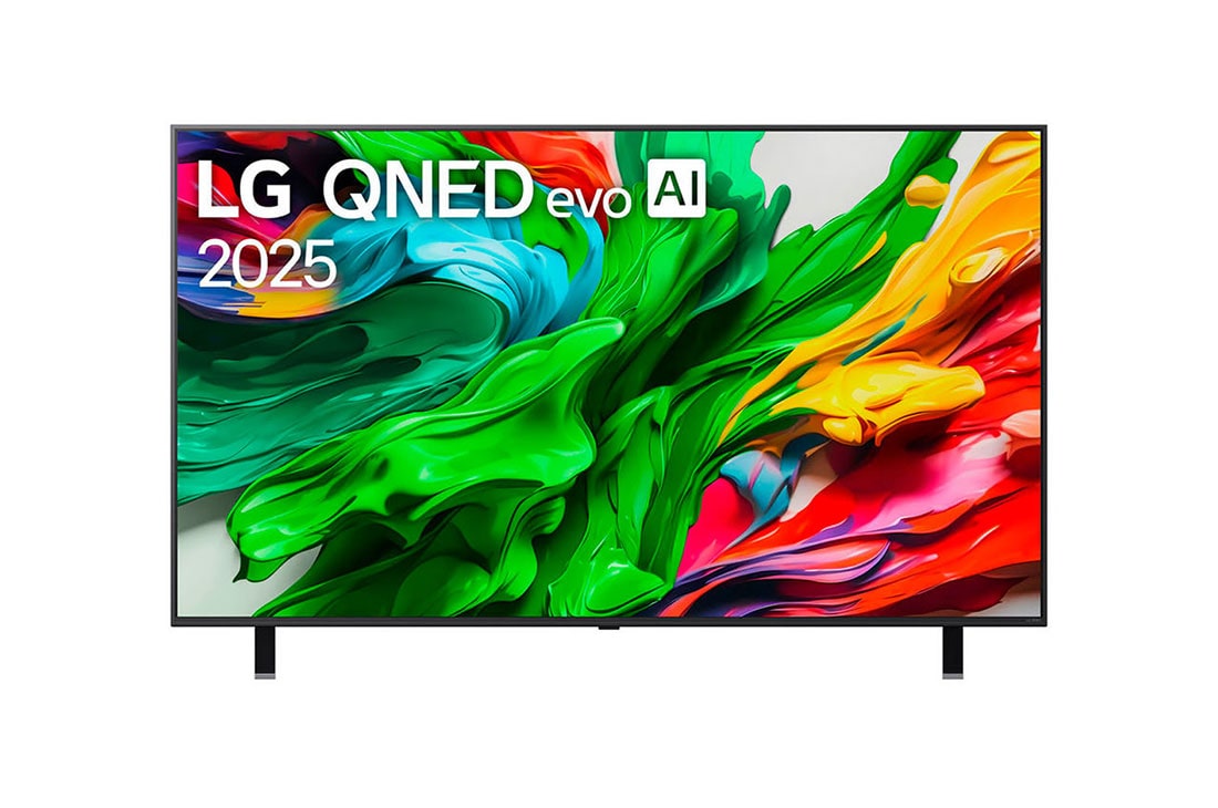 LG 65 pulgadas LG QNED evo AI QNED85 4K Smart TV 2025, Vista de frente del TV LG QNED evo QNED85, 65QNED85ASG