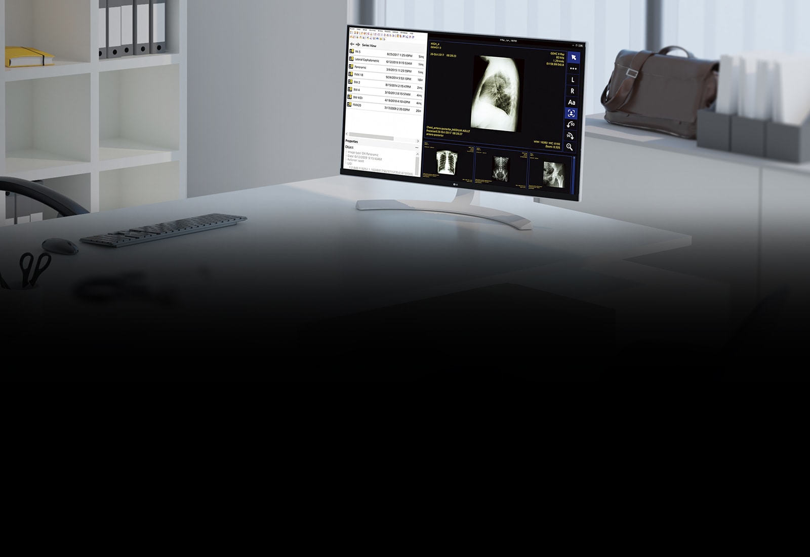 27HJ712C is on the desk and show bullet features