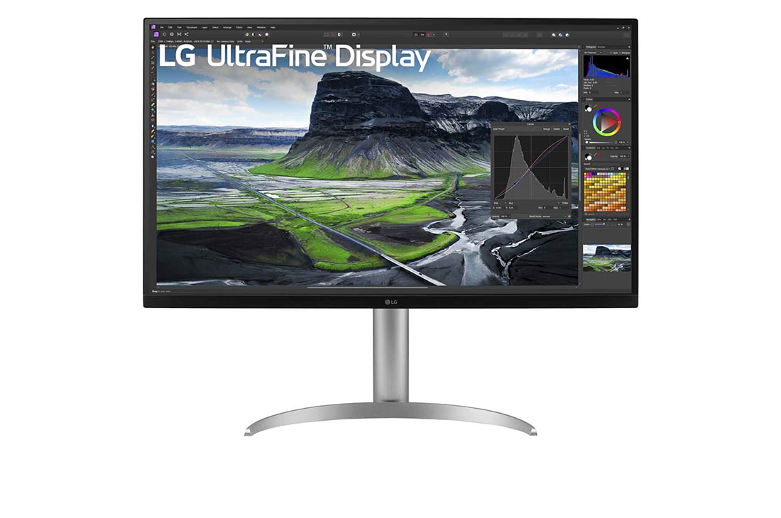 LG 31.5英寸 UHD 4K IPS顯示器 2000:1對比度, 正視圖, 32UQ850V-W