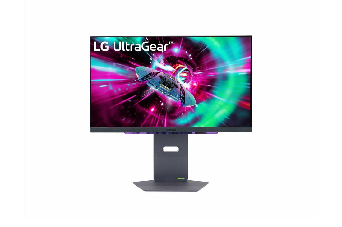 LG 27” LG UltraGear? UHD  144Hz 刷新率電競顯示器, front view, 27GS94U-B