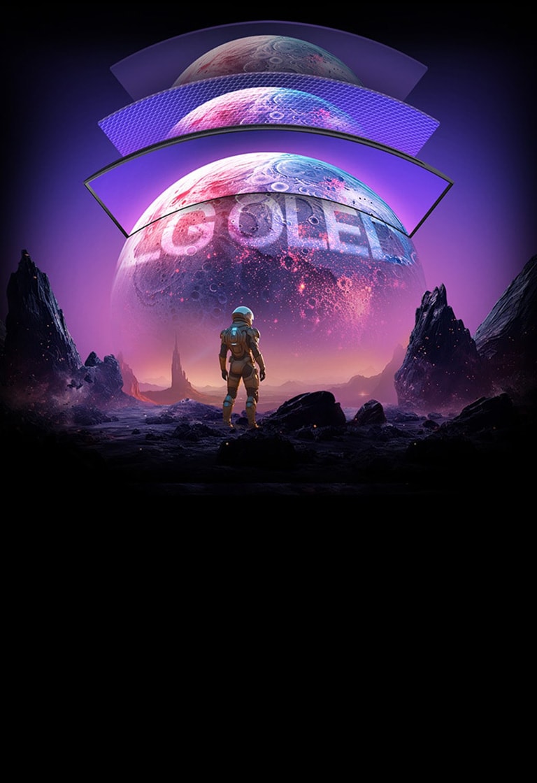 Planetary images appear brighter and clearer on LG OLED monitors.	