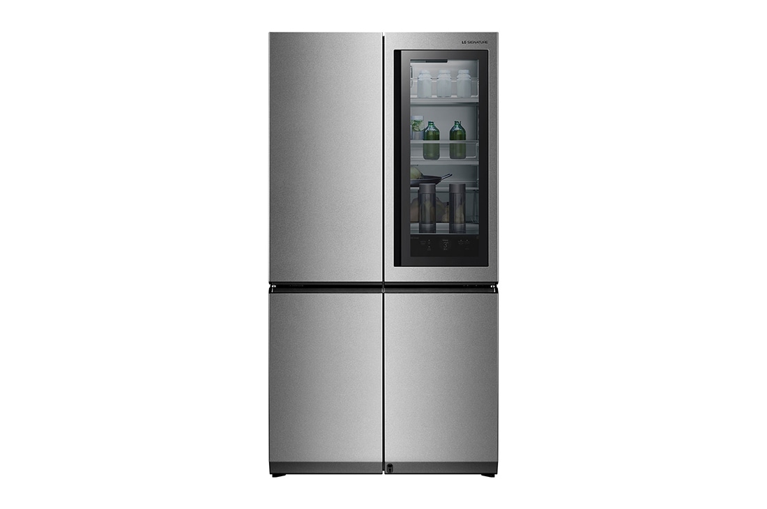 LG 璽印系列 682L 敲一敲門中門原裝進口冰箱 十字四門 流光銀 , GR-Q23FGNGM