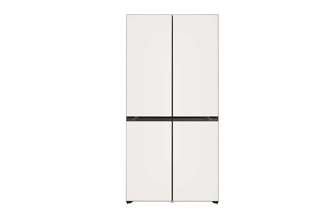 LG Objet Collection 奐然? 系列 617L 大容量自由嵌入式原裝進口冰箱 十字四門 可定制面板 玉石白, 正面視圖, F622GBB31B