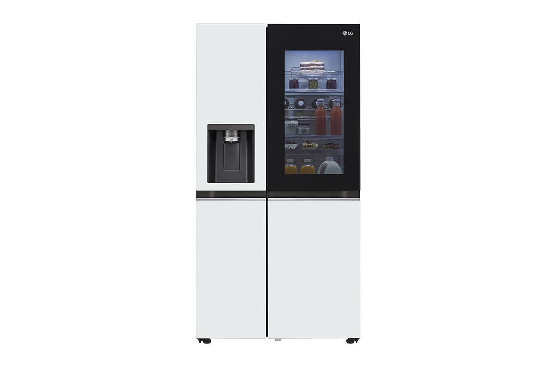 LG 635L 敲一敲自動制冰冰箱 對開門 瑩潤白, Front LightOn Food, S653MWW87D
