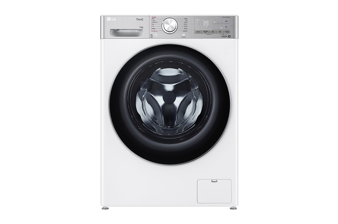 LG 人工智能·小旋風洗衣機 360°速凈噴淋 蒸汽洗10Kg 奢華白, Front, FMW10Y4WA