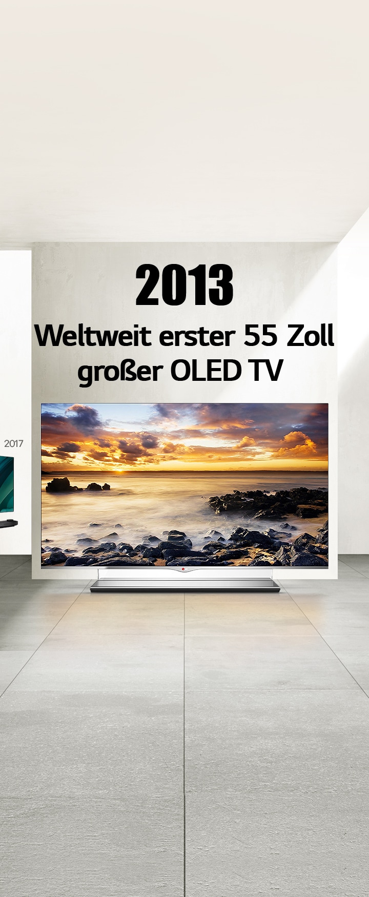 LG TV. Der Titel lautet ?2013 Weltweit erster 55?Zoll gro?er OLED TV“.