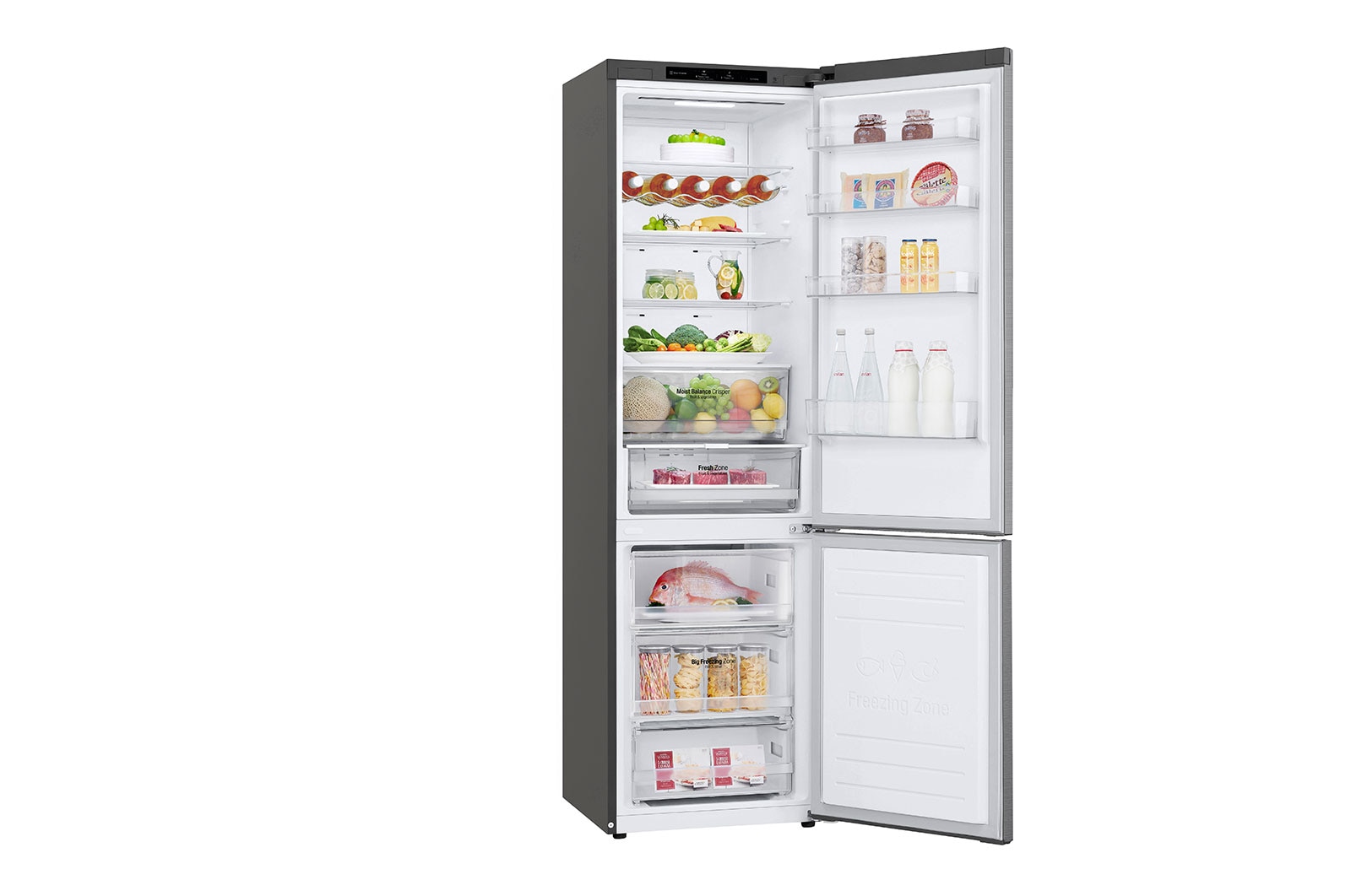 LG Kühl-Gefrierkombination | D | 384 Liter Nutzinhalt | LINEARCooling? | FRESHConverter? | SmartThinQ? | LG GBB62PZGGN, GBB62PZGGN