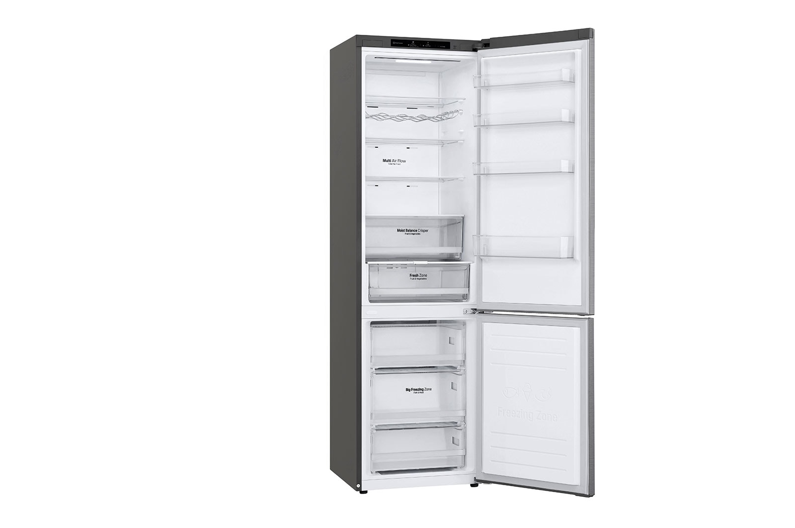 LG Kühl-Gefrierkombination | D | 384 Liter Nutzinhalt | LINEARCooling? | FRESHConverter? | SmartThinQ? | LG GBB62PZGGN, GBB62PZGGN