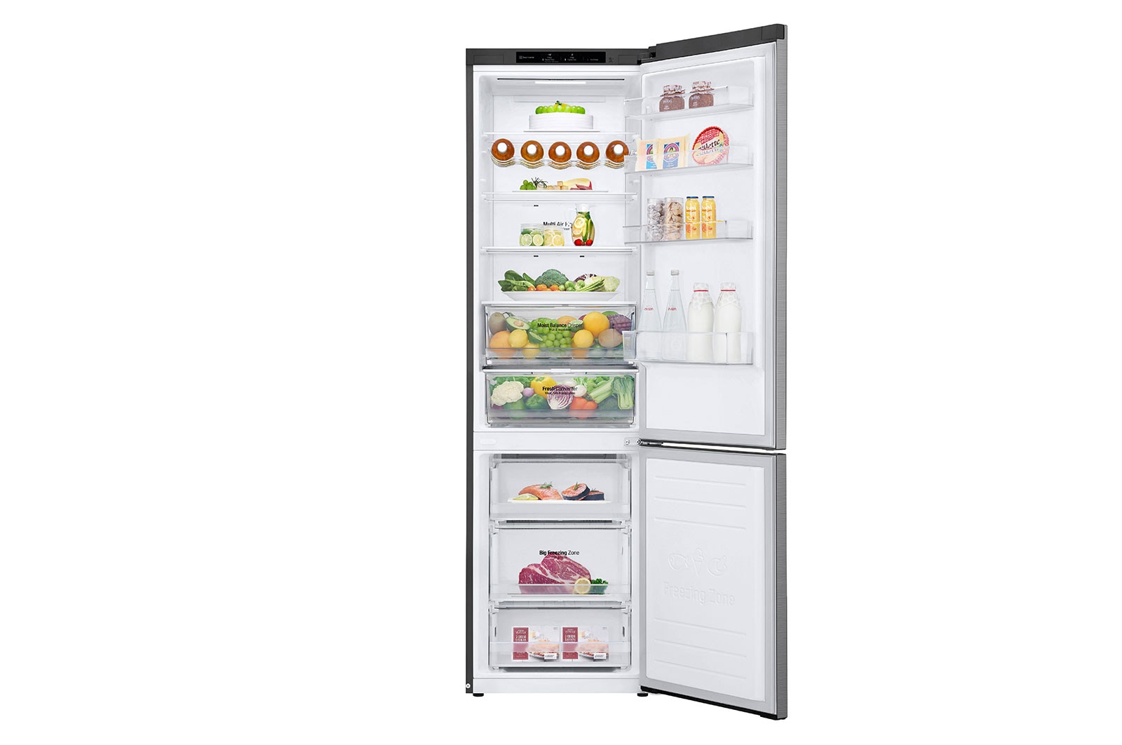 LG Kühl-Gefrierkombination | D | 384 Liter Nutzinhalt | LINEARCooling? | FRESHConverter? | SmartThinQ? | LG GBB62PZGGN, GBB62PZGGN