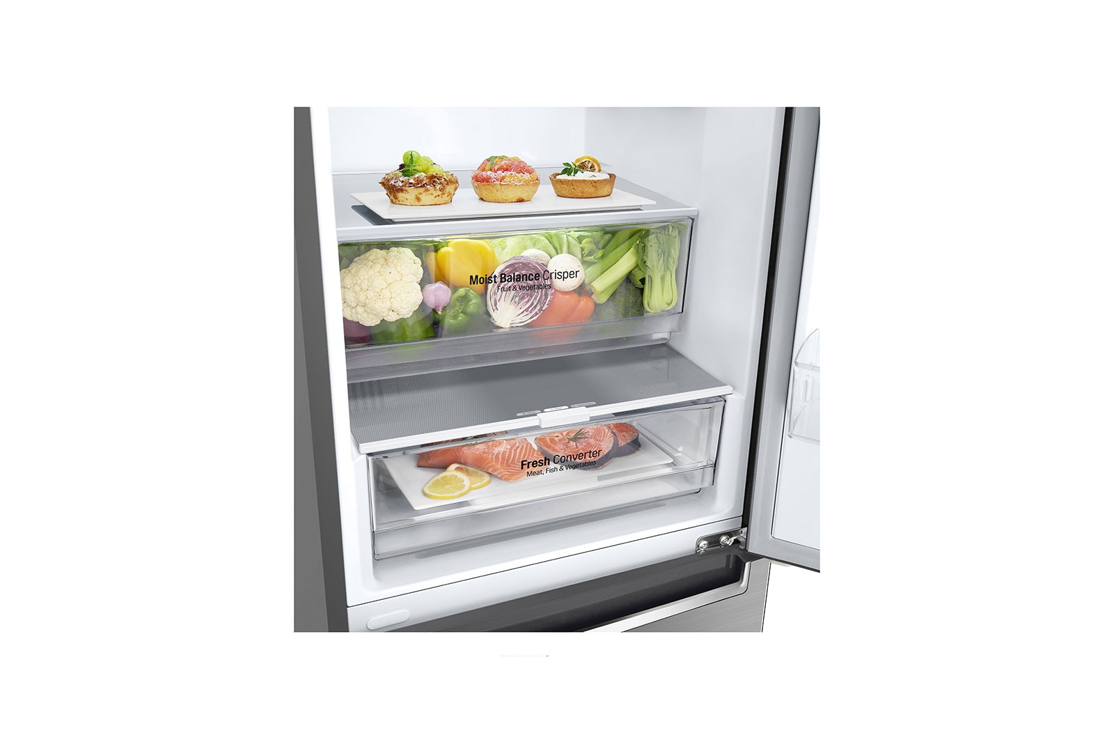 LG Kühl-Gefrierkombination | D | 384 Liter Nutzinhalt | LINEARCooling? | FRESHConverter? | SmartThinQ? | LG GBB62PZGGN, GBB62PZGGN