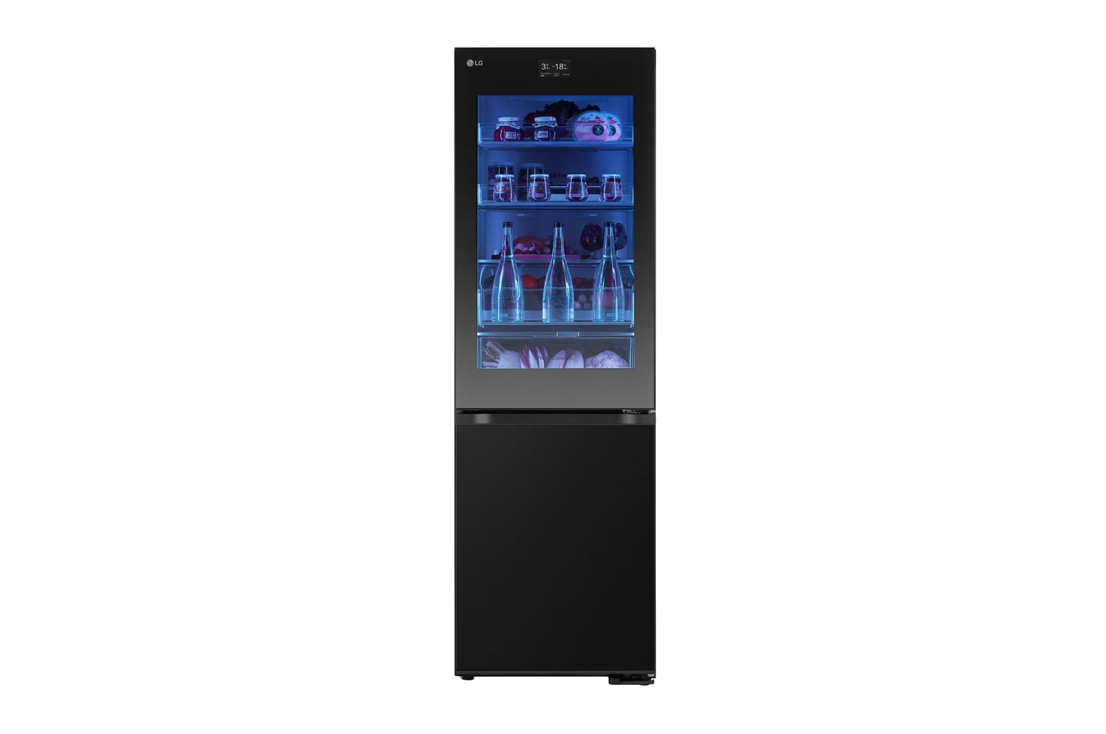 LG InstaView? Kühl-Gefrierkombination | Essence Black Steel | 4,3” Touch LCD Display | GBG7190CEV, GBG7190CEV