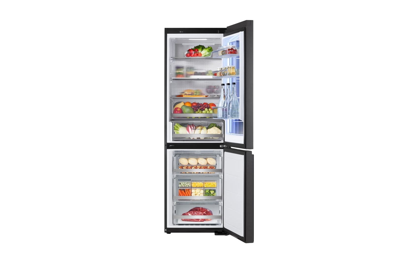 LG InstaView? Kühl-Gefrierkombination | Essence Black Steel | 4,3” Touch LCD Display | GBG7190CEV, GBG7190CEV
