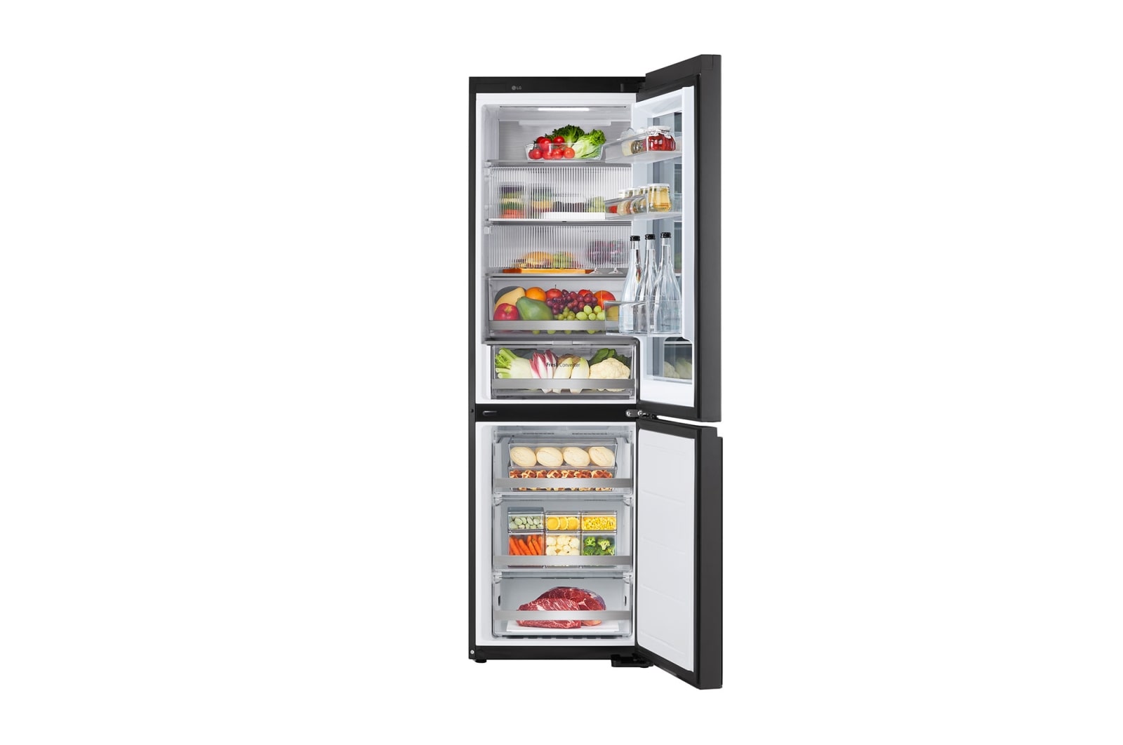 LG InstaView? Kühl-Gefrierkombination | Essence Black Steel | 4,3” Touch LCD Display | GBG7190CEV, GBG7190CEV