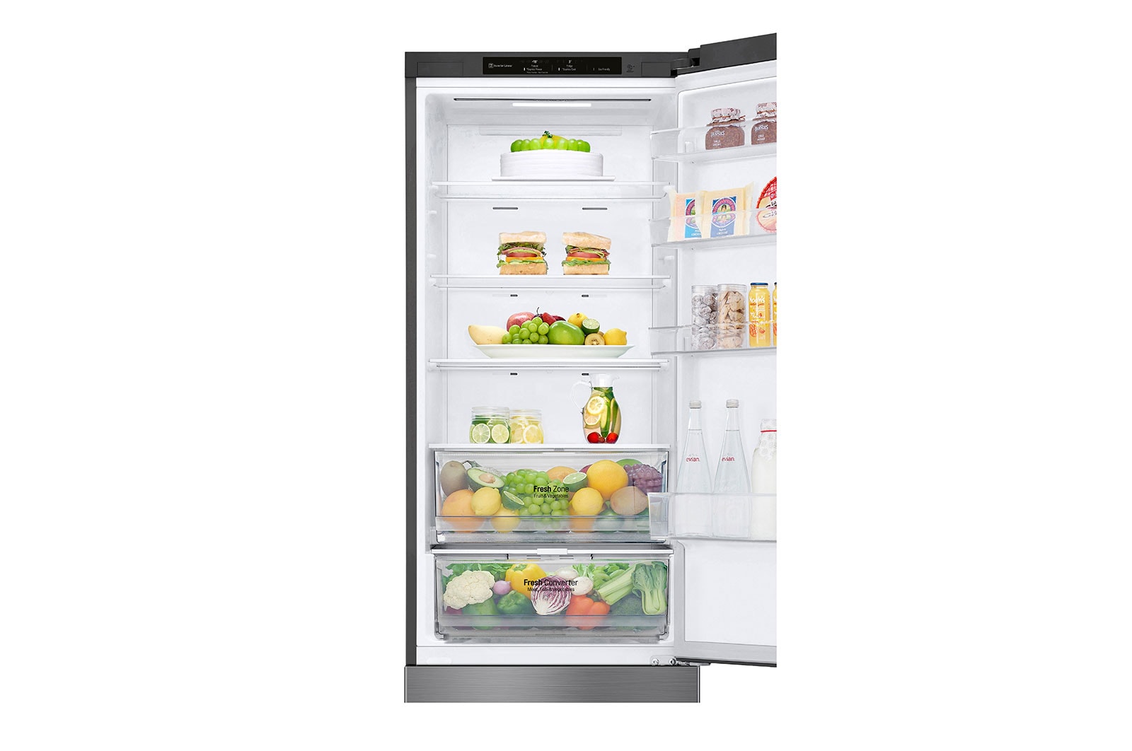 LG Kühl-Gefrierkombination | 384 Liter Nutzinhalt | Total No Frost | DoorCooling+? | LINEARCooling | FRESHConverter? | LG GBP62PZNBC, GBP62PZNBC