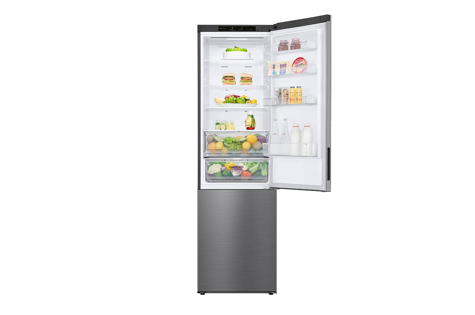 LG Kühl-Gefrierkombination | 384 Liter Nutzinhalt | Total No Frost | DoorCooling+? | LINEARCooling | FRESHConverter? | LG GBP62PZNBC, GBP62PZNBC