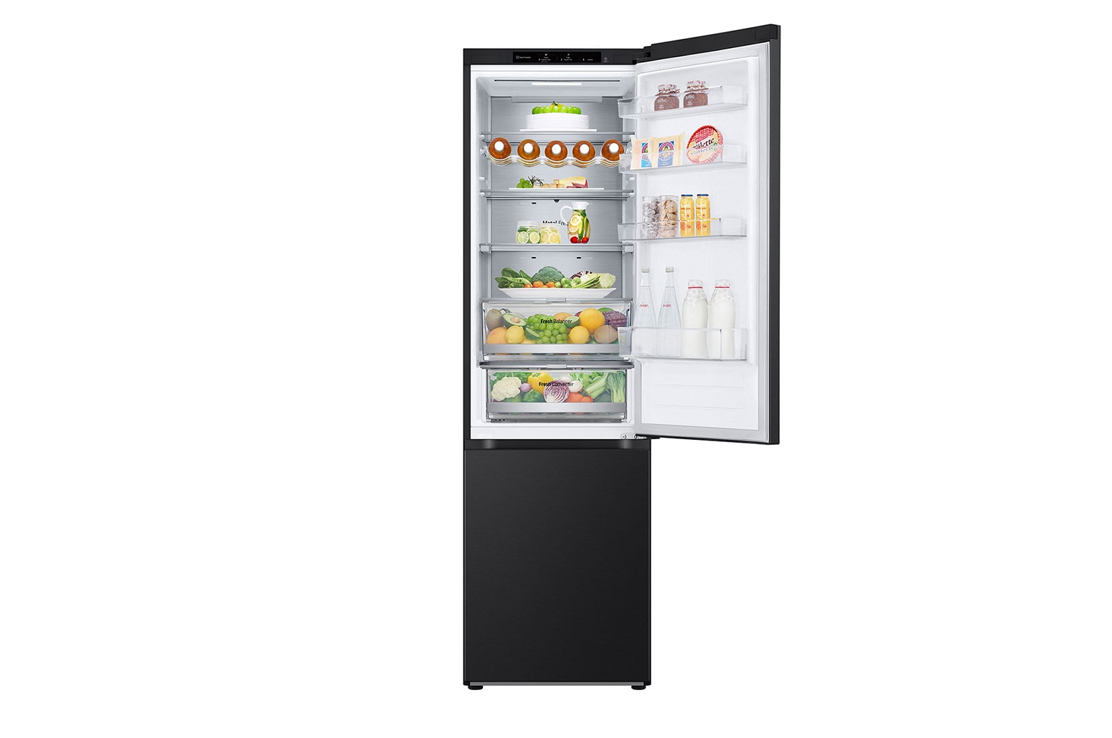 LG Kühl-Gefrierkombination | 387 Liter Kapazit?t | 111 kWh/a | 2030 mm H?he | Essence Black Steel | GBV7280AEV, GBV7280AEV