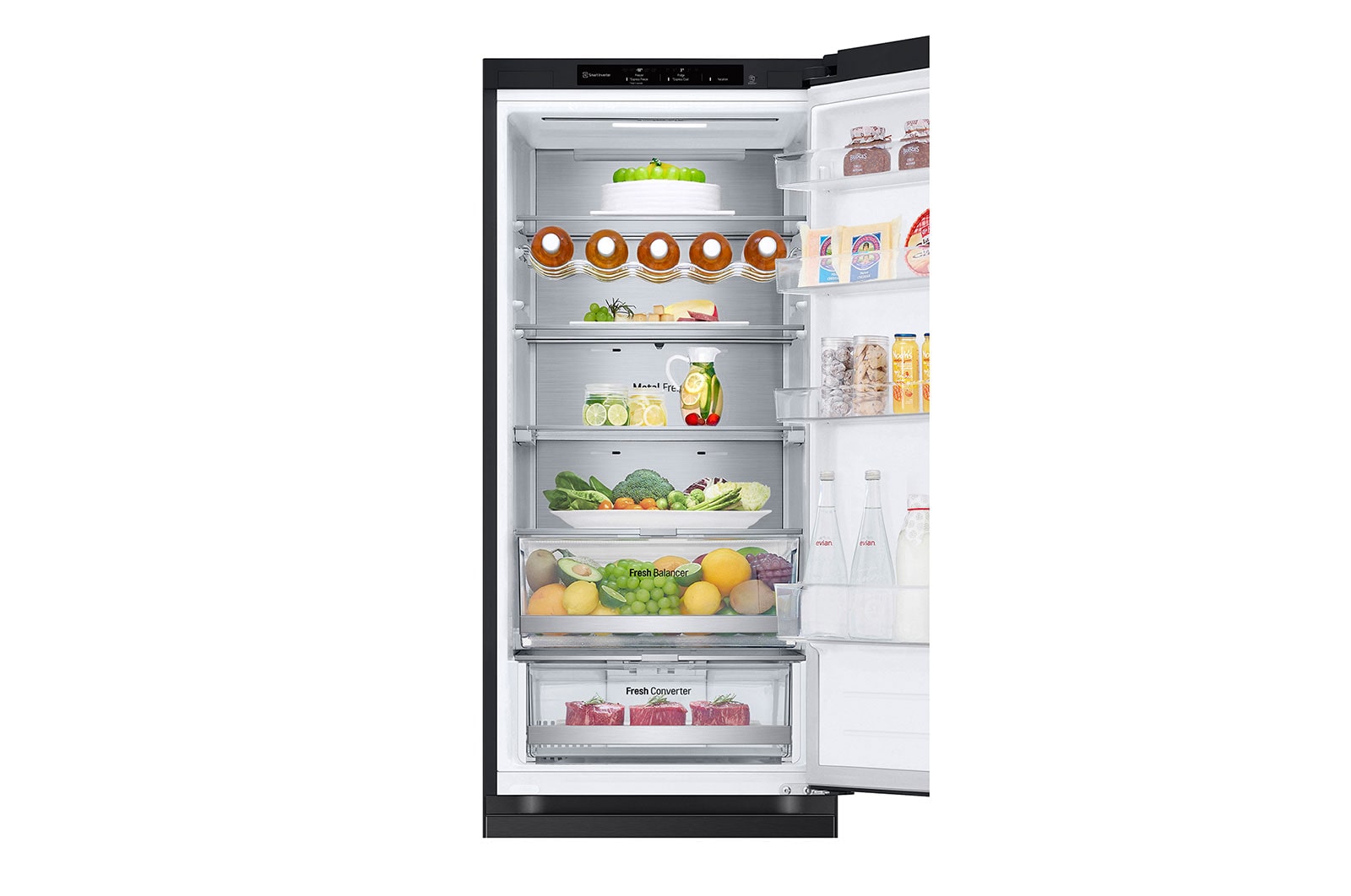LG Kühl-Gefrierkombination | 387 Liter Kapazit?t | 111 kWh/a | 2030 mm H?he | Essence Black Steel | GBV7280AEV, GBV7280AEV