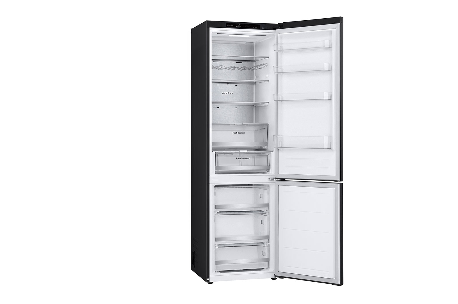 LG Kühl-Gefrierkombination | 387 Liter Kapazit?t | 111 kWh/a | 2030 mm H?he | Essence Black Steel | GBV7280AEV, GBV7280AEV