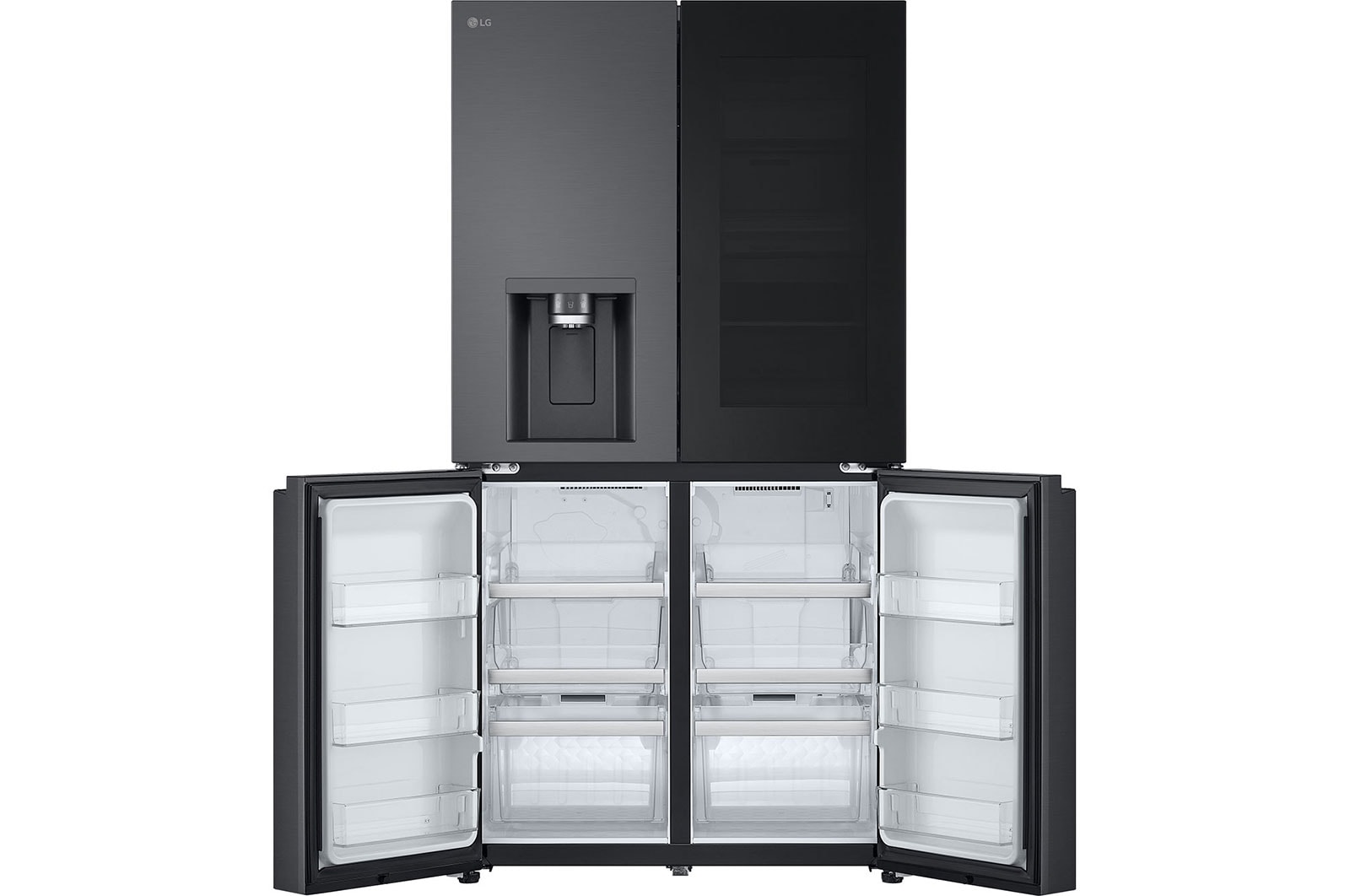 LG Multi Door mit InstaView? | Eis-, Crushed Ice- und Wasserspender | 638 Liter Kapazit?t | ?Energieeffizienzklasse ?E? | Festwasseranschluss | GMG960EVJE, GMG960EVJE