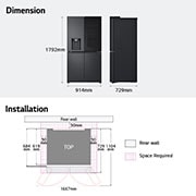 LG Multi Door mit InstaView? | Eis-, Crushed Ice- und Wasserspender | 638 Liter Kapazit?t | ?Energieeffizienzklasse ?E? | Festwasseranschluss | GMG960EVJE, GMG960EVJE