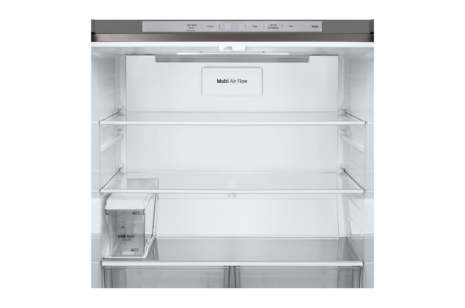 LG Mehrtüriger Kühlschrank, DoorCooling+? und ThinQ? Technologie, 508L Fassungsverm?gen, GML861PYPE