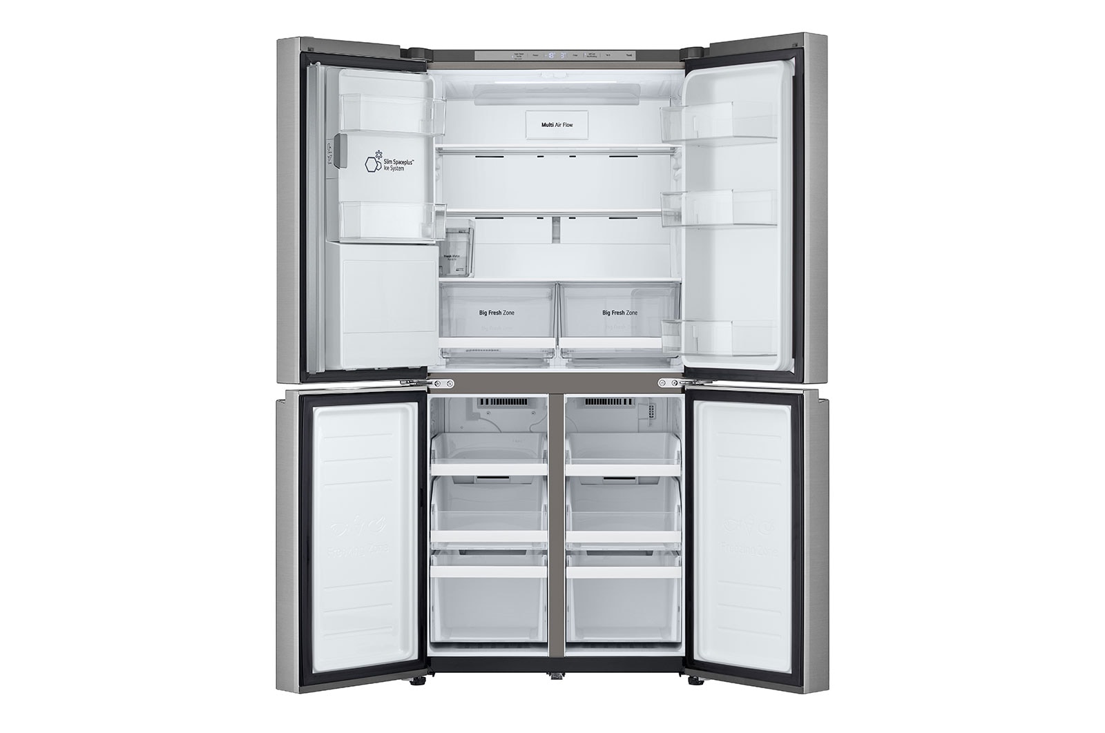 LG Mehrtüriger Kühlschrank, DoorCooling+? und ThinQ? Technologie, 508L Fassungsverm?gen, GML861PYPE