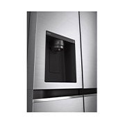 LG Side-by-Side mit Eis-, Crushed Ice- und Wasserspender | 635 Liter Kapazit?t | Interner Wassertank 4L | Platinum Silver  | LG GSLV71PZTE, GSLV71PZTE