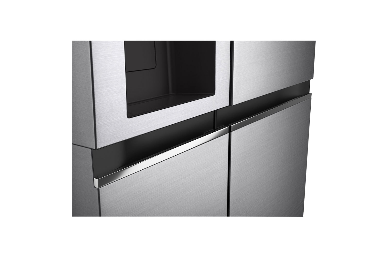 LG Side-by-Side mit Eis-, Crushed Ice- und Wasserspender | 635 Liter Kapazit?t | Interner Wassertank 4L | Platinum Silver  | LG GSLV71PZTE, GSLV71PZTE