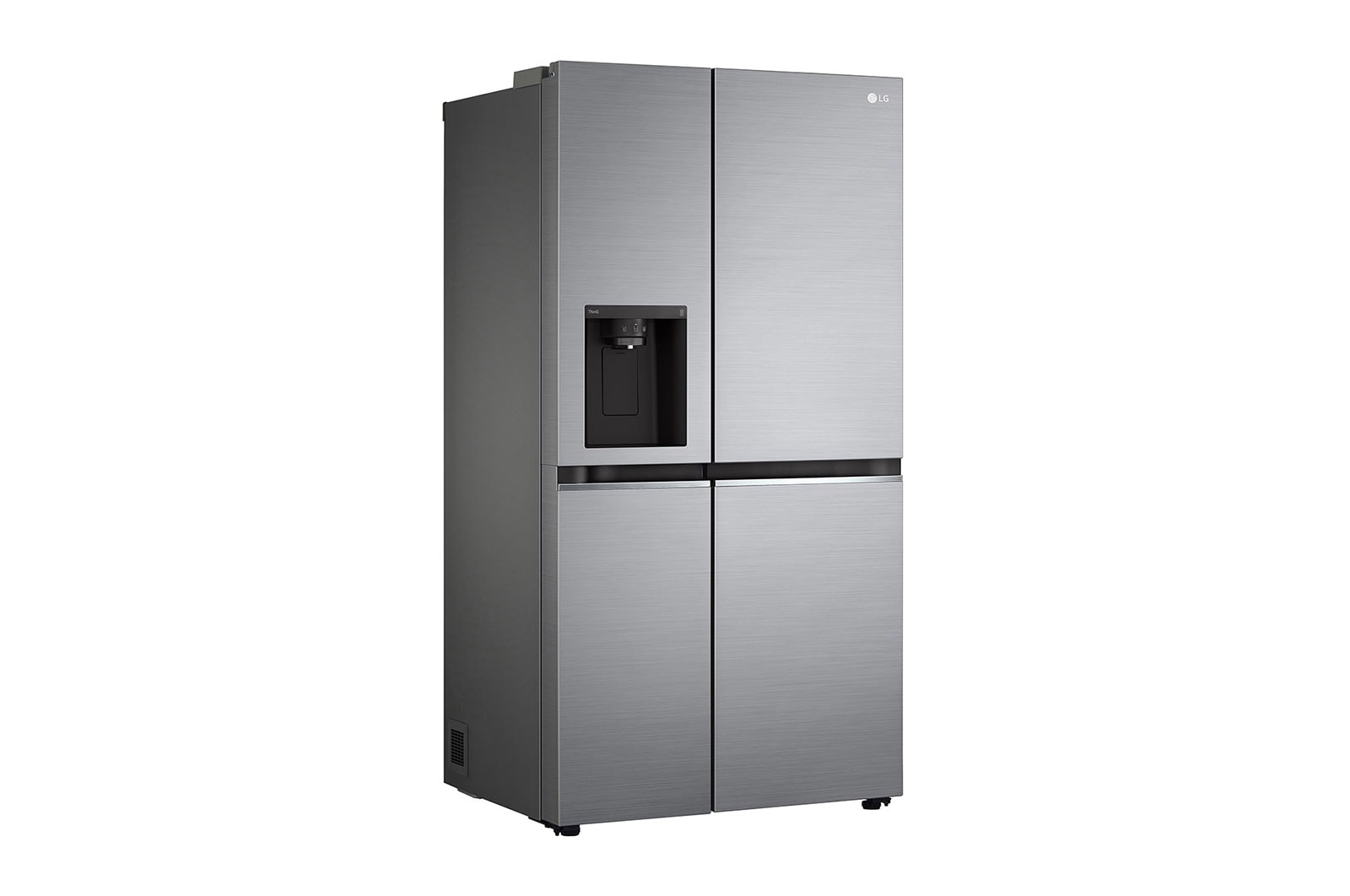 LG Side-by-Side mit Eis-, Crushed Ice- und Wasserspender | 635 Liter Kapazit?t | Interner Wassertank 4L | Platinum Silver  | LG GSLV71PZTE, GSLV71PZTE