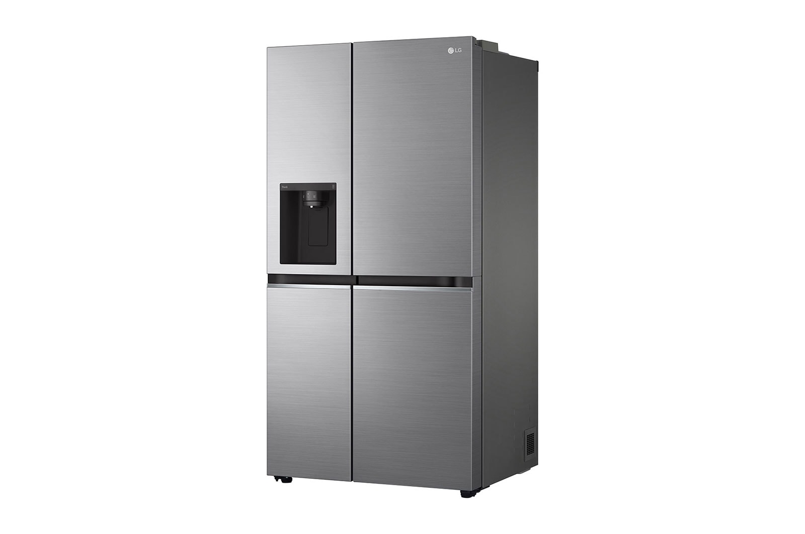 LG Side-by-Side mit Eis-, Crushed Ice- und Wasserspender | 635 Liter Kapazit?t | Interner Wassertank 4L | Platinum Silver  | LG GSLV71PZTE, GSLV71PZTE
