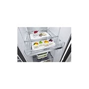 LG Side-by-Side mit  InstaView Door-in-Door? | Craft Ice, Crushed Ice, Eiswürfel und Wasserspender | 635 Liter Kapazit?t | Energieeffizienzklasse E | Festwasseranschluss | Matte Black Steel | LG GSXV90MCDE, GSXV90MCDE