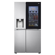 LG Side-by-Side mit InstaView Door-in-Door ? | Eis-, Crushed Ice- und Wasserspender | 635 Liter Kapazit?t | Shiny Steel | LG GSXV91BSAE, GSXV91BSAE