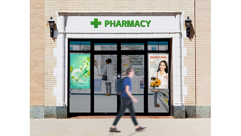 Apotheken, Reisebüros, Telekommunikationsl?den