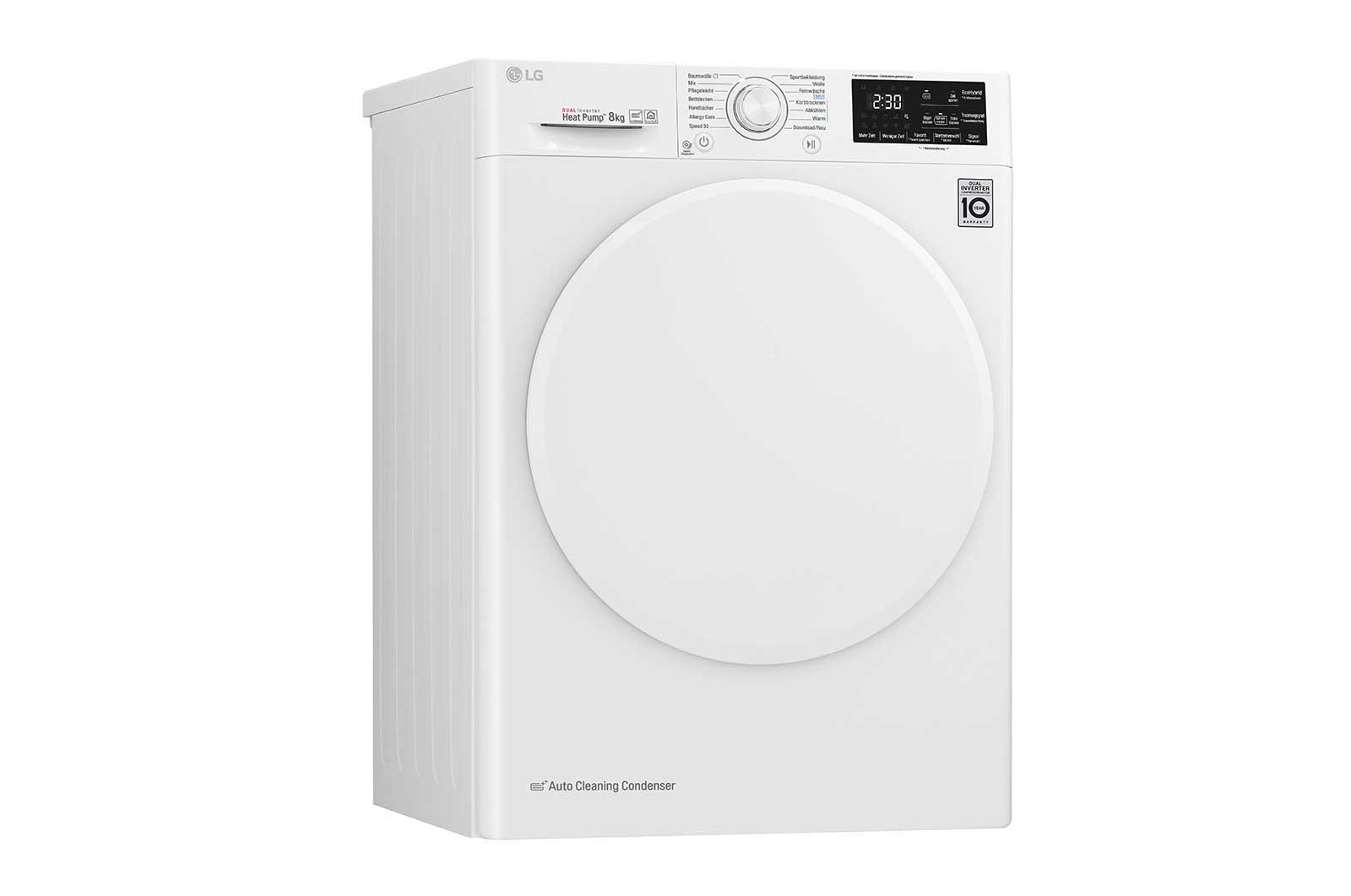 LG Trockner | 8 kg | Dual Inverter W?rmepumpentechnologie | autoreinigender Kondensator , RT8DIHP