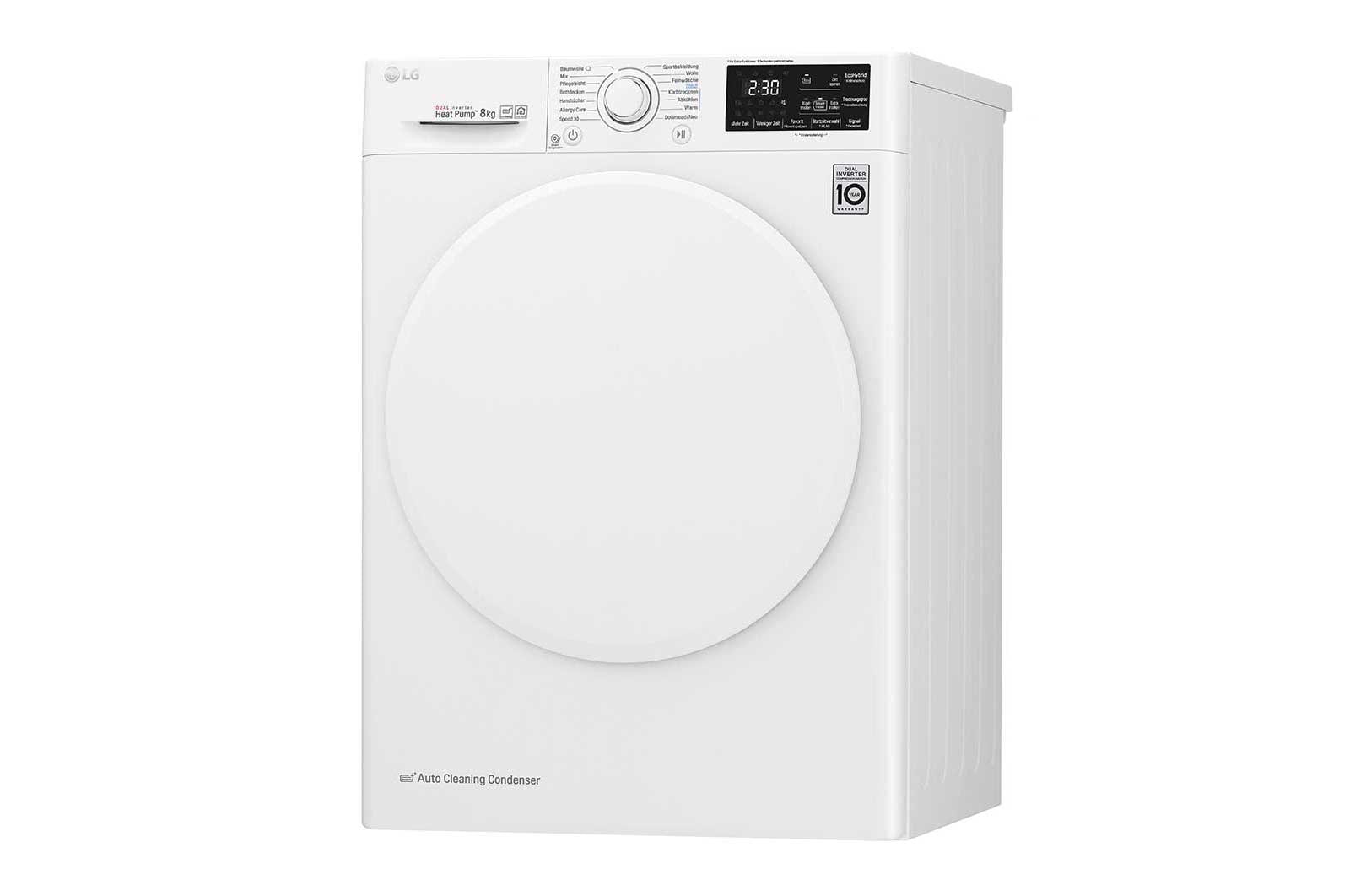 LG Trockner | 8 kg | Dual Inverter W?rmepumpentechnologie | autoreinigender Kondensator , RT8DIHP
