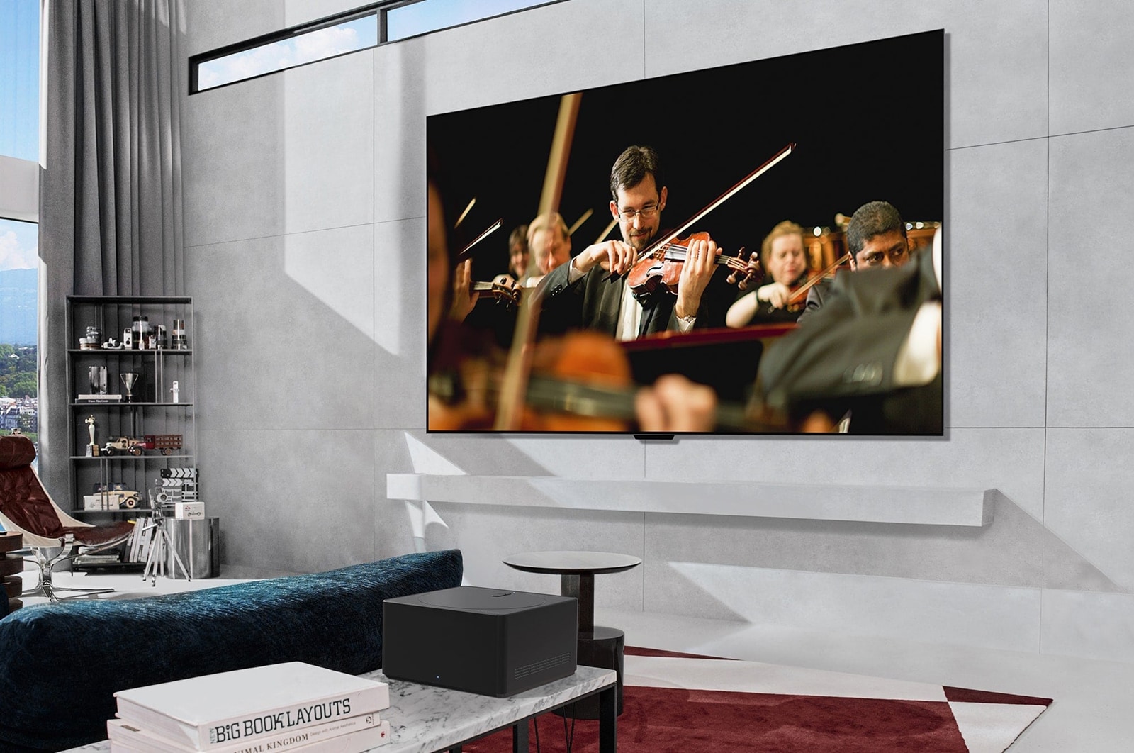 LG Weltweit erster vollkommen kabelloser LG OLED evo AI M4 TV mit 4K 144Hz Video- und Audioübertragung, 83?Zoll , OLED83M49LA
