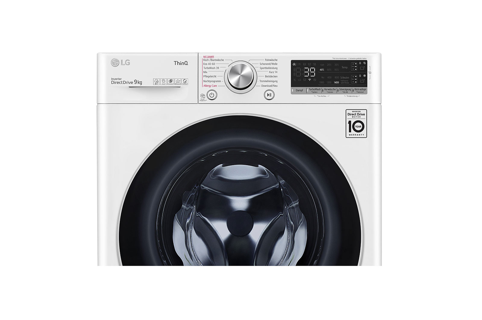 LG Waschmaschine | 9kg |  AI Direct Drive? | TurboWash 360 | Automatische Waschmitteldosierung, F4WV709AT1
