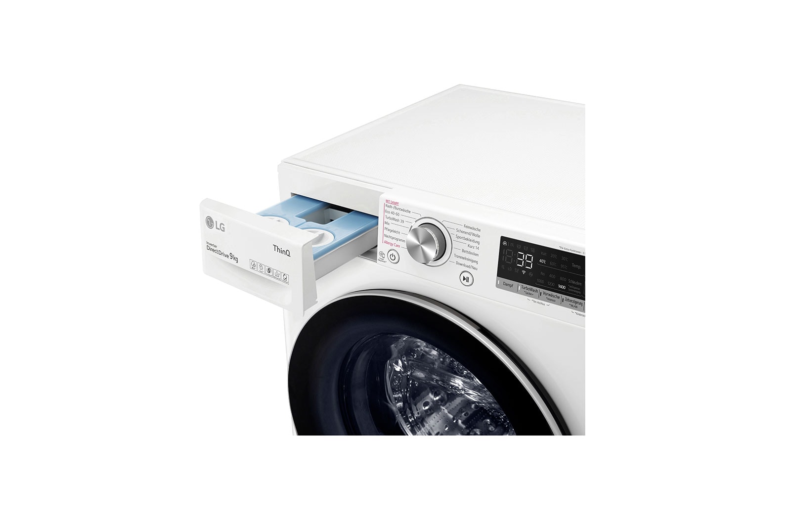LG Waschmaschine | 9kg |  AI Direct Drive? | TurboWash 360 | Automatische Waschmitteldosierung, F4WV709AT1