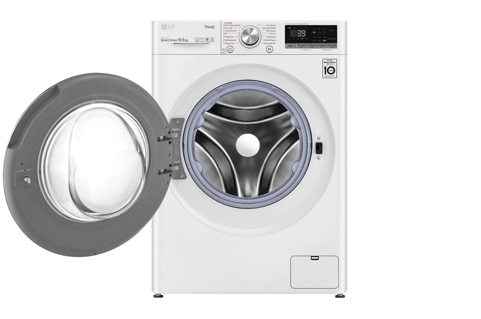 LG Waschmaschine | 10.5 kg | AI DD? | Steam? | TurboWash? | Aqualock | Neue Wohlfühl-Trommel | LG F6WV710P1, F6WV710P1