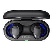 Top view of the charging case when opened