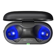 Top view of the charging case when opened