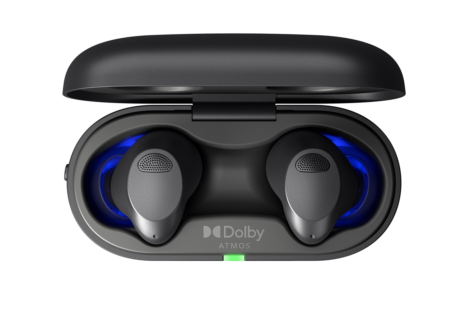 Top view of the charging case when opened