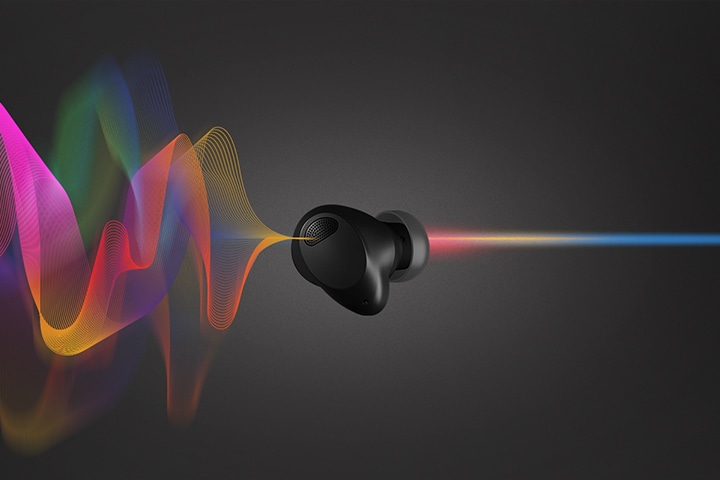This image is simulated to illustrate the T90S's Adaptive noise cancelling feature.	