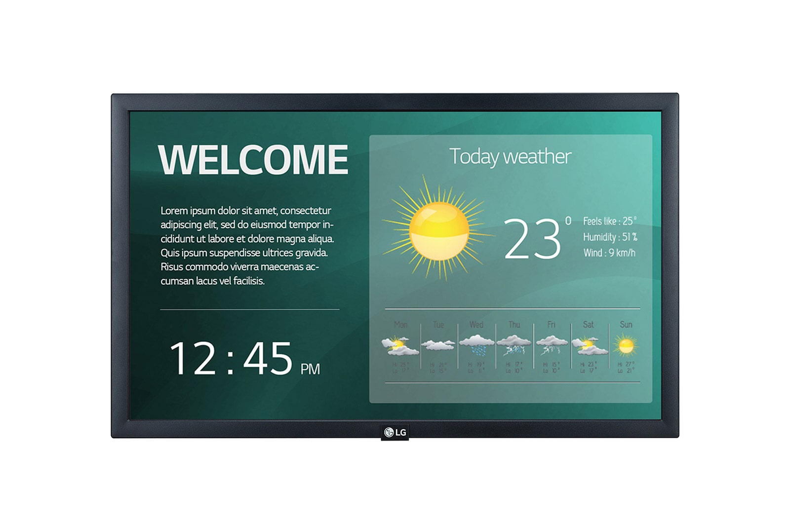 Front view of webOS Small-Sized Display 22SM3G-B