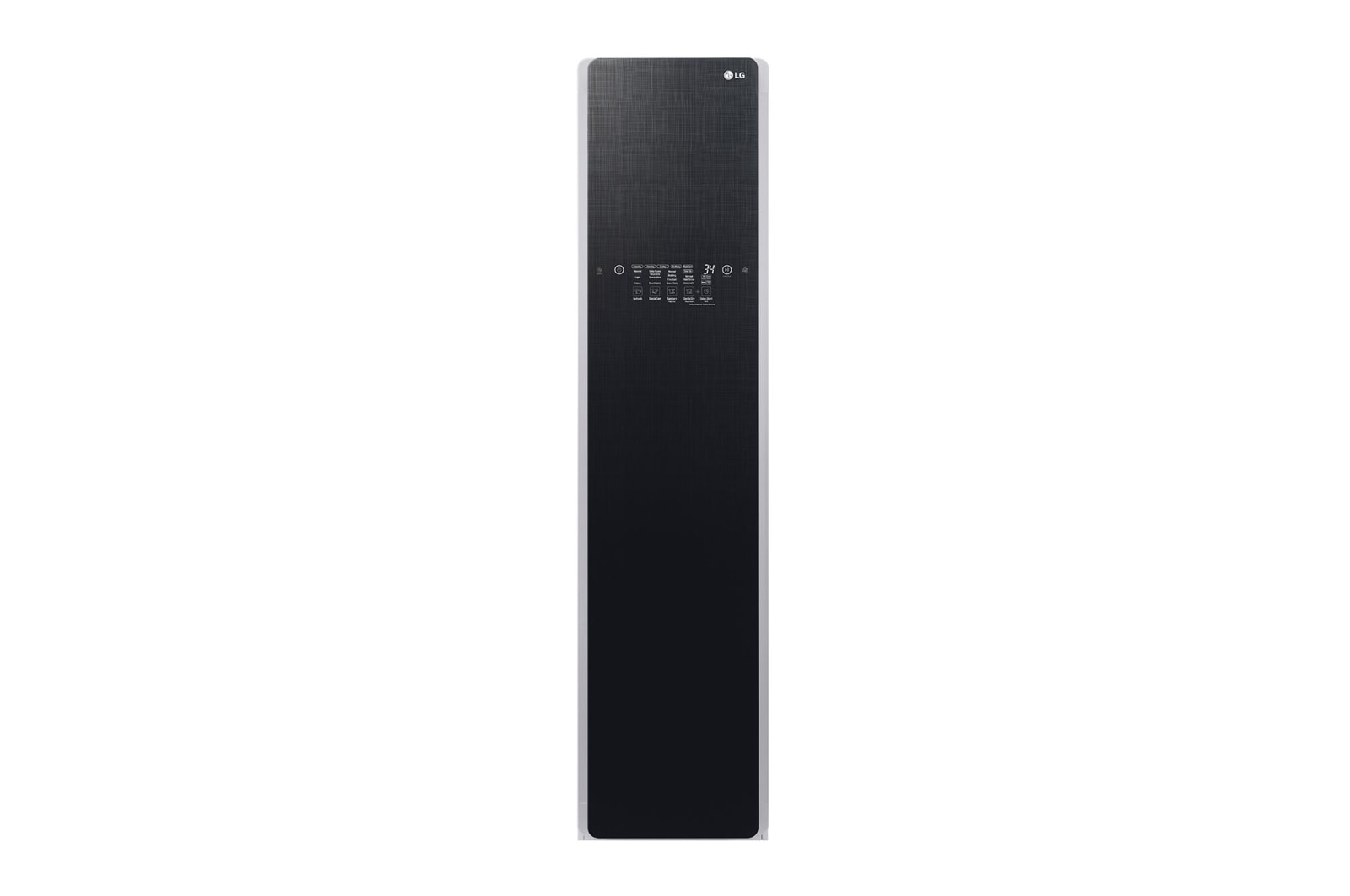 Front view of 3 Garment Styler Steam Closet Black Glass - S3BF